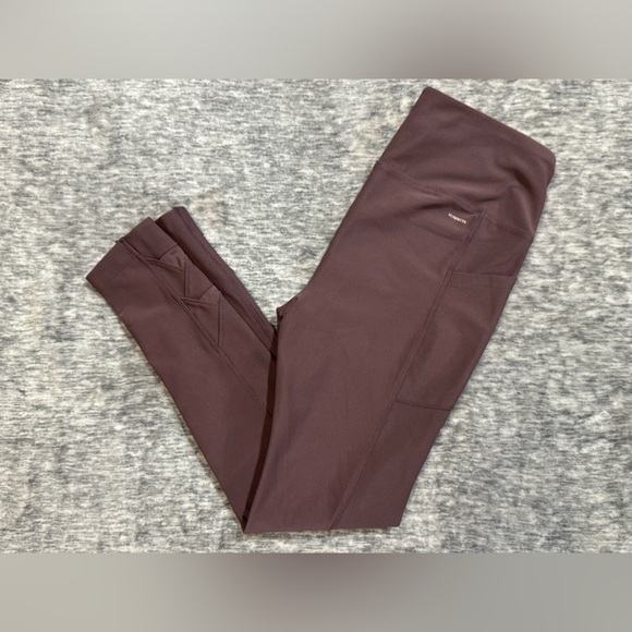 Mondetta Active Leggings Stretch Performance Pockets Crop Lavender Mauve Sz M - Picture 9 of 9